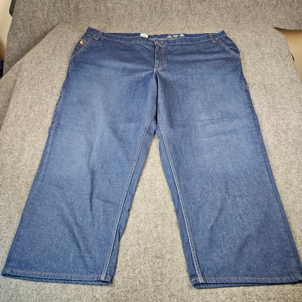 Lapco FR Flame Resistant Denim Work Pants Mens 56x30 Blue Carpenter Jeans P-INDC